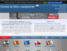 Tablet Screenshot of escudosdefutbolyequipaciones.com